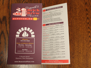 Ramuntos Brick and Brew Pizzeria menu